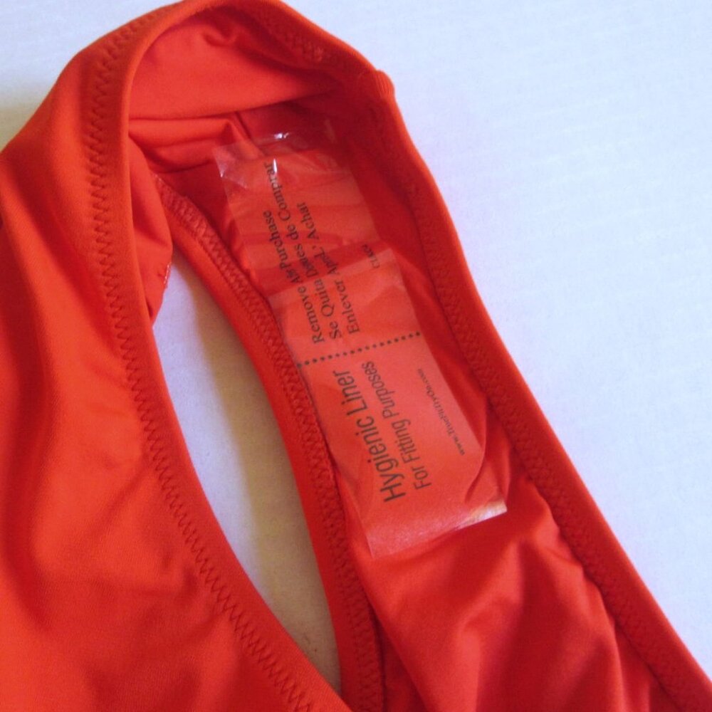 Robin Piccone Aubrey Lace-up One-Piece Swimsuit Size 12 Persimmon $188 NWT - Picture 9 of 12